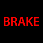 Brake warning words