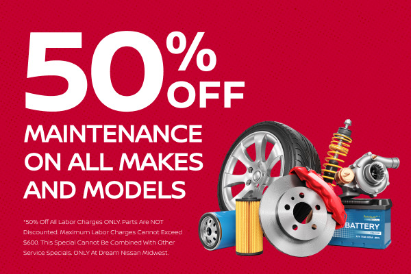 50% off maintenance on all models