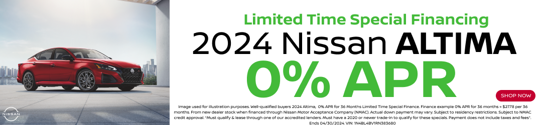 0% APR for 2024 Nissan Altima